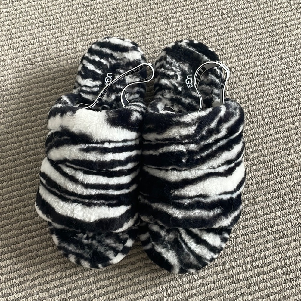COPY - Zebra Platform Ugg Slippers